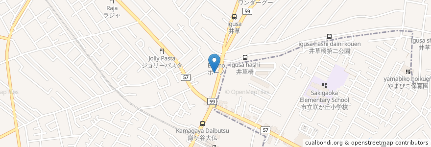 Mapa de ubicacion de 株式会社 千葉興業銀行 en Japan, Chiba Prefecture, Kamagaya.