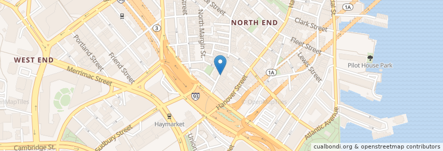 Mapa de ubicacion de Rabia‘s en Stati Uniti D'America, Massachusetts, Suffolk County, Boston.