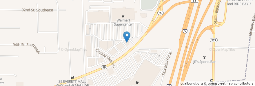 Mapa de ubicacion de Jack in the Box en 美利坚合众国/美利堅合眾國, 华盛顿州 / 華盛頓州, Snohomish County, Everett.
