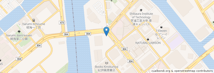 Mapa de ubicacion de タカラ薬局 豊洲 en Japan, 東京都, 江東区.