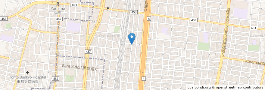 Mapa de ubicacion de 鯛茶STAND en اليابان, 東京都, 台東区.