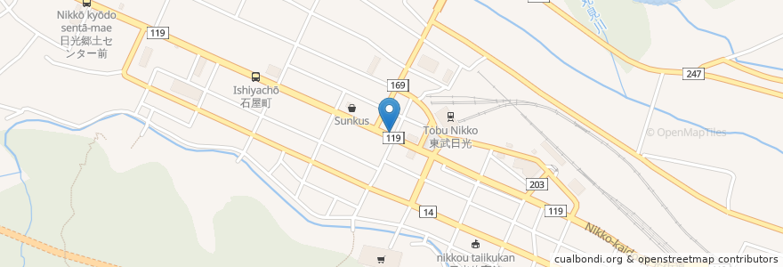 Mapa de ubicacion de こめきちこうずし en اليابان, 栃木県, 日光市.