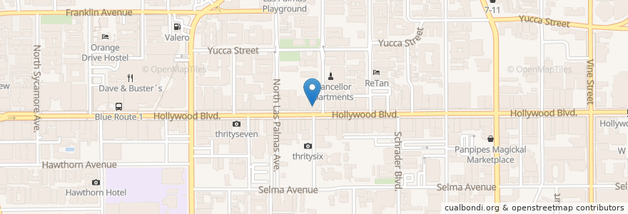 Mapa de ubicacion de Musso & Frank en Stati Uniti D'America, California, Los Angeles County, Los Angeles.