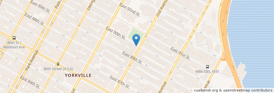 Mapa de ubicacion de San Matteo Pizzeria and Espresso Bar en Соединённые Штаты Америки, Нью-Йорк, Нью-Йорк, Округ Нью-Йорк, Манхэттен, Manhattan Community Board 8.