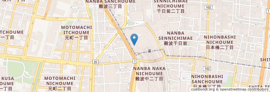 Mapa de ubicacion de 東京スター銀行 en Japão, 大阪府, 大阪市, 浪速区.