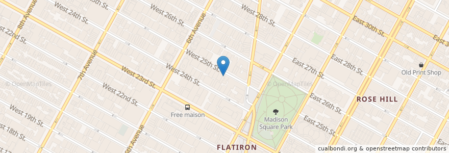 Mapa de ubicacion de Maman en 美利坚合众国/美利堅合眾國, 纽约州 / 紐約州, 纽约, 纽约县, Manhattan, Manhattan Community Board 5.