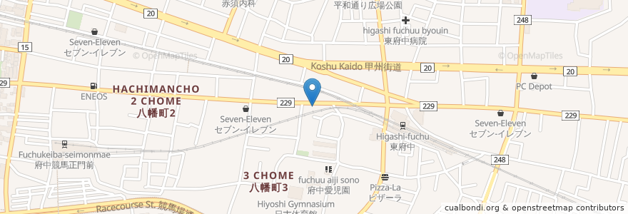 Mapa de ubicacion de 八剣伝 en Japan, Tokio, 府中市.