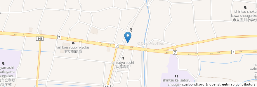 Mapa de ubicacion de 進学教室ネクスト六十谷校 en 일본, 와카야마현, 和歌山市.