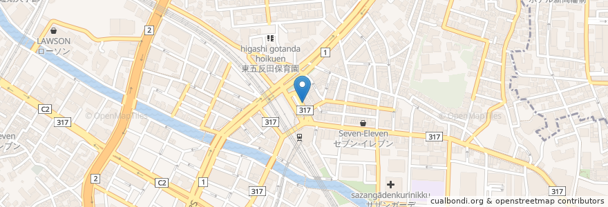 Mapa de ubicacion de 五反田駅【降車専用（２番？？）】＜メモ参照＞ en Japonya, 東京都, 品川区.