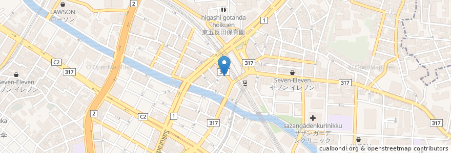 Mapa de ubicacion de 五反田駅 en Japan, Tokio, 品川区.