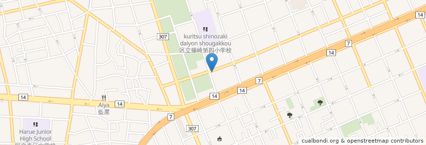 Mapa de ubicacion de 月極駐車場 en Jepun, 東京都, 江戸川区.
