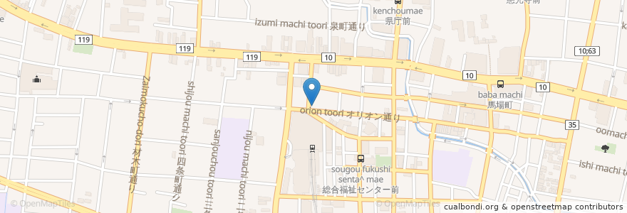 Mapa de ubicacion de 焼き鳥かしわ en 日本, 栃木県, 宇都宮市.
