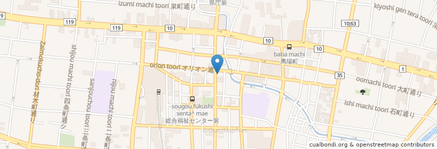 Mapa de ubicacion de ぐるとんっ！ en Jepun, 栃木県, 宇都宮市.