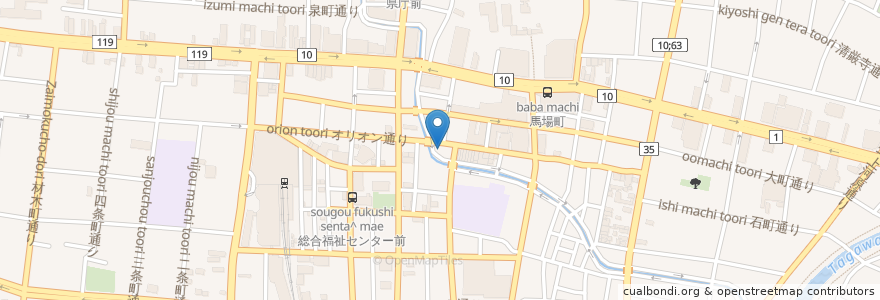 Mapa de ubicacion de かんちゃん en Jepun, 栃木県, 宇都宮市.