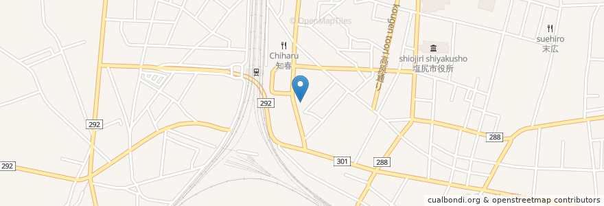 Mapa de ubicacion de トヨタレンタリース en 日本, 長野県, 塩尻市.