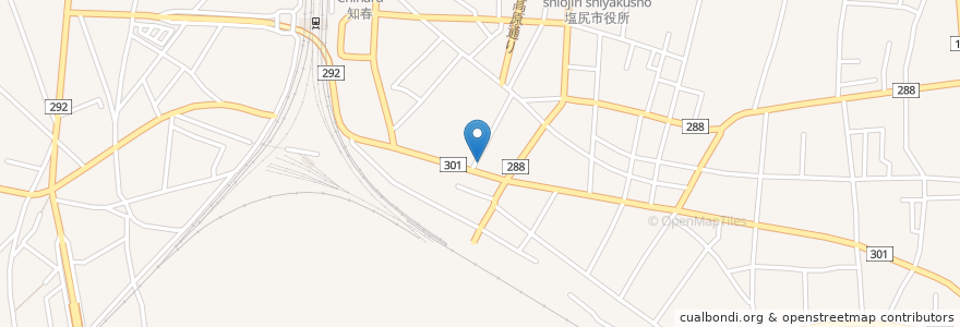 Mapa de ubicacion de 無奏天生 en Japonya, 長野県, 塩尻市.