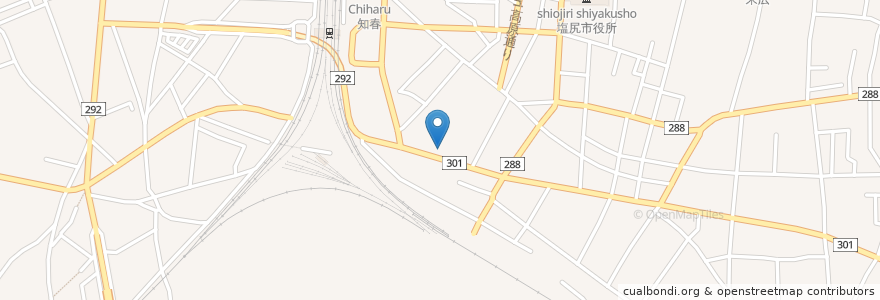 Mapa de ubicacion de 常盤稲荷 en 日本, 長野県, 塩尻市.