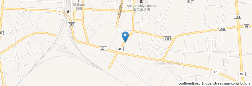 Mapa de ubicacion de 麺屋かとむら en 日本, 長野県, 塩尻市.