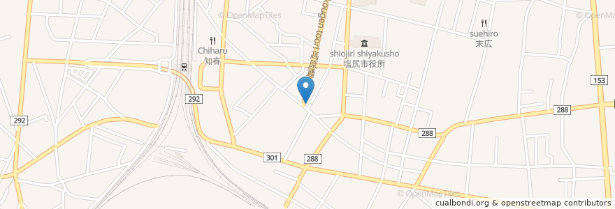 Mapa de ubicacion de 呂利絵 en Japonya, 長野県, 塩尻市.