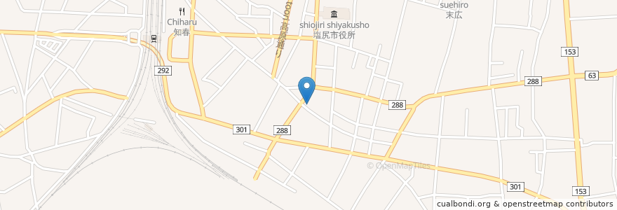 Mapa de ubicacion de マジェスタ en Japan, 長野県, 塩尻市.