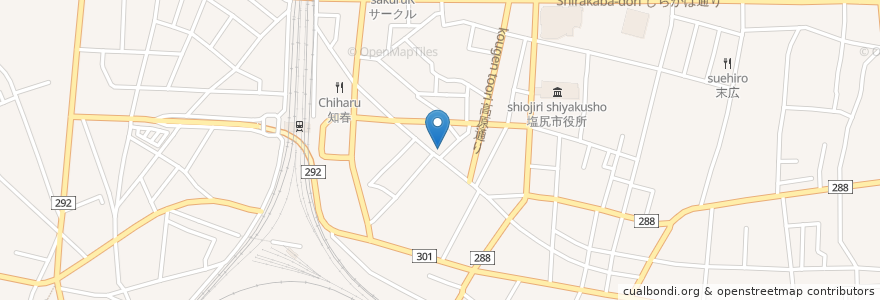 Mapa de ubicacion de 福和家 en 日本, 長野県, 塩尻市.