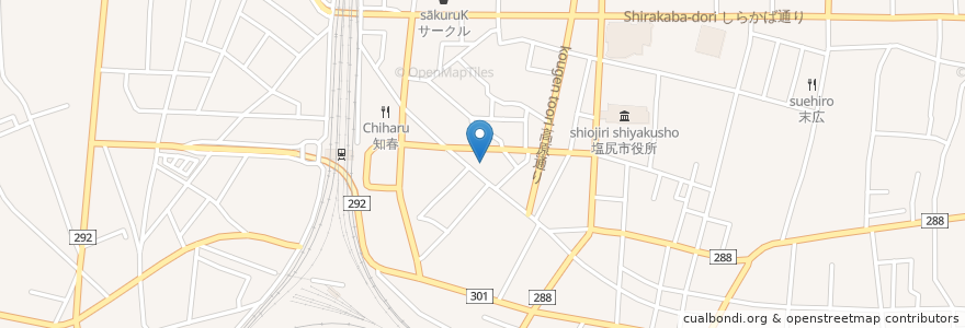 Mapa de ubicacion de 日産レンタカー en 日本, 長野県, 塩尻市.