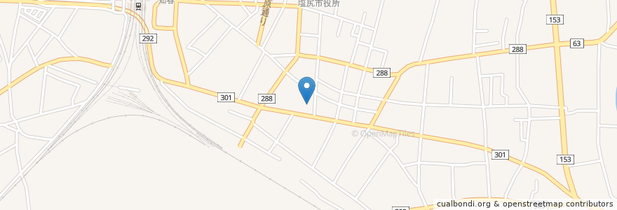 Mapa de ubicacion de うぃずの森 en Japonya, 長野県, 塩尻市.