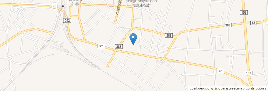 Mapa de ubicacion de 塩尻市市民交流センター en 일본, 나가노현, 塩尻市.