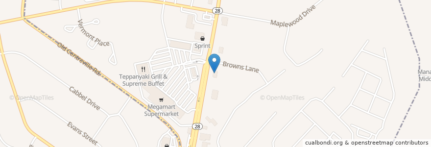 Mapa de ubicacion de Latinos Driving School en アメリカ合衆国, バージニア州, Prince William County, Yorkshire.