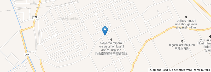 Mapa de ubicacion de 居酒屋桜 en Japon, Préfecture D'Okayama, 岡山市, 南区.