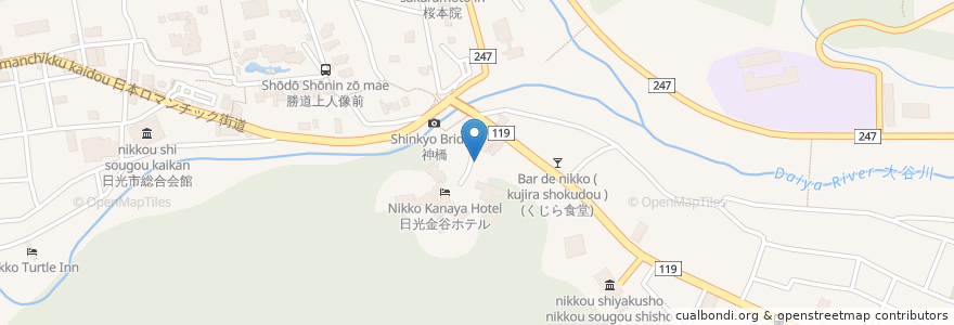 Mapa de ubicacion de みはし en Japan, 栃木県, 日光市.