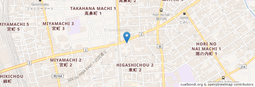Mapa de ubicacion de 細井薬局 en 日本, 埼玉県, さいたま市, 大宮区.