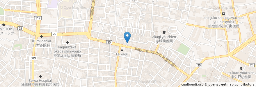 Mapa de ubicacion de k.west en 日本, 东京都/東京都, 新宿区/新宿區.