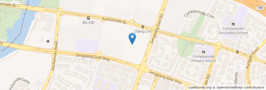 Mapa de ubicacion de Kaffe & Toast en Singapur, Northeast.