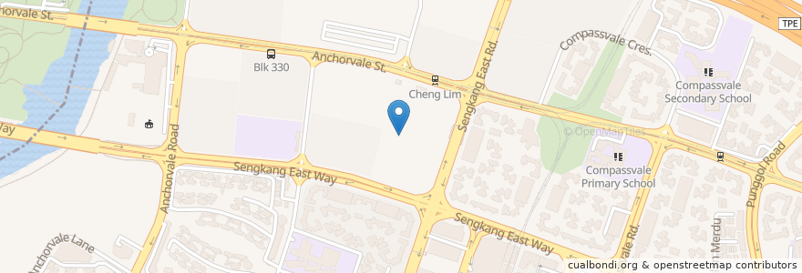 Mapa de ubicacion de SingHealth Pharmacare en Singapore, Northeast.