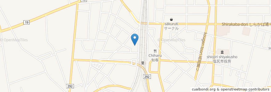 Mapa de ubicacion de 明光義塾 en Япония, Нагано, 塩尻市.
