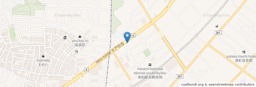 Mapa de ubicacion de マクドナルド en 日本, 千葉県, 柏市.