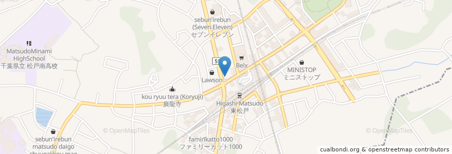 Mapa de ubicacion de もののこころ en Giappone, Prefettura Di Chiba, 松戸市.