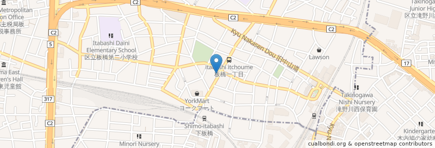 Mapa de ubicacion de 郵便ポスト en Japão, Tóquio, 板橋区.