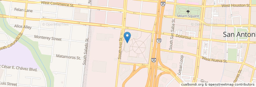 Mapa de ubicacion de Sushic en Stati Uniti D'America, Texas, Bexar County, San Antonio.