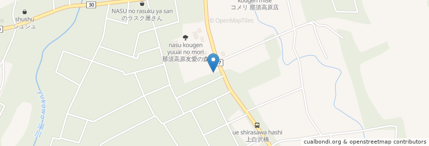Mapa de ubicacion de わたり en Japonya, 栃木県, 那須郡, 那須町.