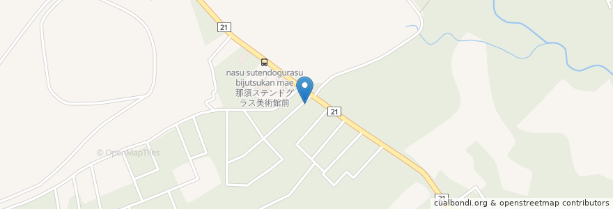 Mapa de ubicacion de ル・シェーヴルフイユ en Japão, 栃木県, 那須郡, 那須町.