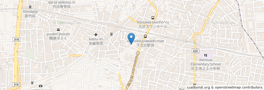 Mapa de ubicacion de Garden en 日本, 東京都, 世田谷区.