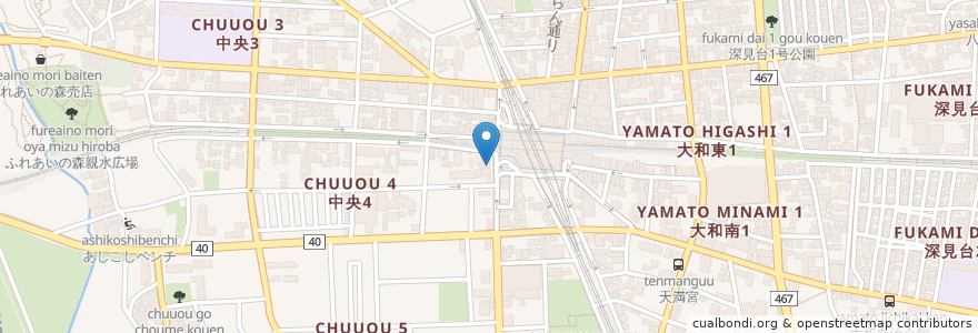 Mapa de ubicacion de 松のや en 일본, 가나가와현, 大和市.