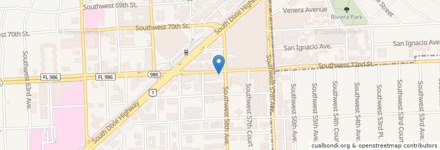 Mapa de ubicacion de Sushi Maki en ایالات متحده آمریکا, فلوریدا, شهرستان میامی-دید، فلوریدا, South Miami.