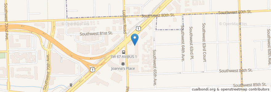 Mapa de ubicacion de The UPS Store en アメリカ合衆国, フロリダ州, マイアミ・デイド郡.
