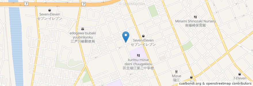 Mapa de ubicacion de 村山駐車場 en Japon, Tokyo, 江戸川区.