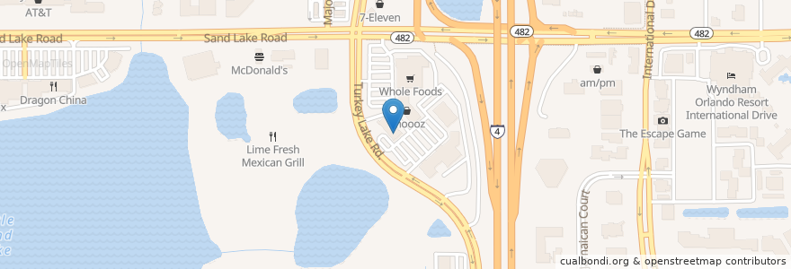 Mapa de ubicacion de Five Guys en Vereinigte Staaten Von Amerika, Florida, Orange County.