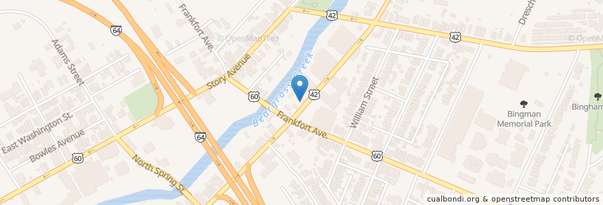 Mapa de ubicacion de Big Al’s Beeritaville en United States, Kentucky, Jefferson County, Louisville.