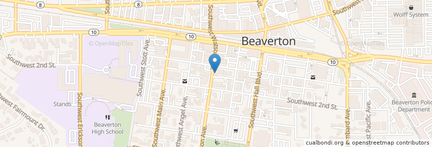 Mapa de ubicacion de UR Mediterranean Restaurant en 美利坚合众国/美利堅合眾國, 俄勒冈州/俄勒岡州, Washington County, Beaverton.